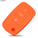 Jingyuqin 2/3B Silicone Car Key Cover For Volkswagen VW Golf 4 5 6 7 Jetta POLO Passat Superb Tiguan Beetle Touran Skoda Seat