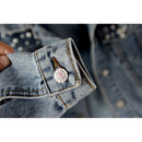 DEAT Fast Delivery New Autumn Fashion Women’s Denim Jacket Full Sleeve Loose Button Pearls Short Lapel Wild Casual 2022 AP446
