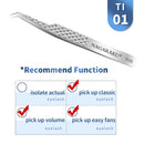 NAGARAKU Eyelash Extension Tweezers Makeup Stainless Steel Non-magnetic Pincet Volume Eyelash Tweezers 3D accurate
