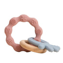 1pc Baby Teether Silicone Bracelet BPA Free Cute Animal Silicone Pendant Wood Ring Teething Rattle for Baby Accessories Toys