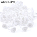 Wholesale 50/100Pcs Disposable Eyelash Glue Fan Cup Rings Holder Container Tattoo Pigment Eyelash Extension Tools Lash Supplies