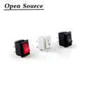 5/10Pcs Push Button Switch 10x15mm SPST 2Pin 3A 250V KCD11 Snap-in on/Off Rocker Switch 10MM*15MM Black Red and White