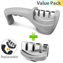 Knife Sharpener 4 in 1 Diamond Coated&Fine Rod Knife Shears and Scissors Sharpening stone System Stainless Steel Blades
