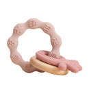 1pc Baby Teether Silicone Bracelet BPA Free Cute Animal Silicone Pendant Wood Ring Teething Rattle for Baby Accessories Toys