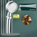 Rainfall Turbo Fan Shower Head 360 Rotating High Pressure Water Saving Handheld Shower Turbocharged Spray Nozzle Bath Accessory