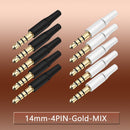 10pcs White And Black 3.5mm Stereo Headset Plug 3/4 Poles 3.5 Audio Plug Jack Adapter Connector for Iphone New Outlet 2.5mm