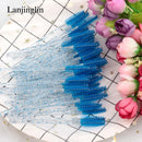 5/50pcs Disposable Brush Crystal Eyelash/Eyebrow Makeup Brush Diamond Handle Mascara Wands Eyelash Extension Tool maquiagem