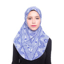 One Piece Amira Hijab Muslim Women Print Head Scarf Wrap Shawl Pull On Ready To Wear Hijabs Islamic Niab Nikab Instant Headscarf