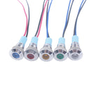1pc 6mm 8mm 10mm 12mm Metal LED Warning indicator light Waterproof IP67 Signal Lamp Pilot Wires switch 3V 5V 12V 220V Red Blue