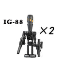 Disney R2-D2 Building Blocks C-3PO General Grievous R4-P17 K-2SO IG88 Battle Buzz Droid Star Bricks Action Figures Christmas Toy