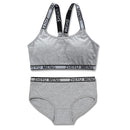 Cotton Girls Bra And Panty Sets Teenage Girls Cotton Padded Training Bra + Panties Kids Sports Bra Panties Underwear