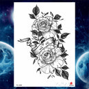 Girls Bracelet Chains Rose Tattoo Stickers Butterfly Body Arm Totem Tattoos Temporary Women Wrist Sexy Black Fake Tatoos