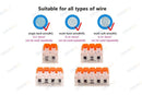 (30&50Pieces) Lever Nuts-3 New style compact Splicing Connectors Quick Disconnect Wire Connectors AWG 24-12