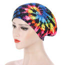 2021 New Elastic Fashion Turban Hat Solid Color Women Warm Winter Headscarf Bonnet Inner Hijabs Cap Muslim Hijab femme Wrap Head