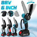 6 Inch 3000W 88VF Mini Electric Chain Saw With 0/1/2PC Battery One-handed Woodworking Cutter Tool For Makita Battery 18V EU Plug