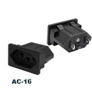 IEC320 C14 Electrical AC Socket 3 pin red LED 250V Rocker Switch 10A fuse female male inlet plug connector 2 pin socket mount