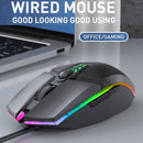 Mute Wired Gaming Mouse 1600 DPI Optical 6 Button USB Mouse With RGB BackLight Mute Mice For Desktop Laptop Computer Gamer Mouse