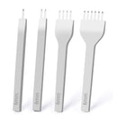 Leather Hole Punches 1+2+4+6 Prong DIY Diamond Lacing Stitching Chisel Set U/V Shaped Groover Leather Edge Beveler Skiving Tools