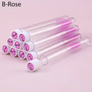 10pcs Pink Eyelashes Brushes Reusable Eyebrow Brush for Eyelash Extension Crystal Eyelash Brush Mascara Tube Make Up Hot Sales