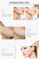 Face Foundation Cream Waterproof Long-lasting Concealer Liquid Professional Makeup Matte Base Make Up Cosmetics Maquiagem