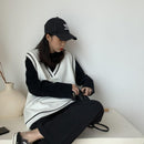 Vests Women Simple Classic BF Spring Autumn Femme Knitted Outwear Young Lovely All-match Striped Schoolgirls Sleeveless Jacket