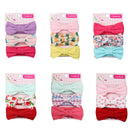 3Pcs/set Baby Headband Floral Solid Color Dot Printed Pink Bows Newborn Baby Girl Headband Hair Accessories Girls Turban
