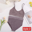 2PC Underwear Set Women Seamless Bra Set Wireless Bra Sexy High Waisted Female Underpants Comfortable Basic Bralette Lingerie