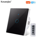 Wifi EU Wall Touch Switch Smart Light Switch 1/2/3 Gang No Neutral Wire Required Tuya Smart Life Home Support Alexa Google Home
