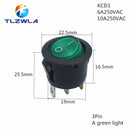 1PCS ON/OFF Round Rocker Switch LED illuminated Car Dashboard Dash Boat Van 12V 24V / 6A 250V / 10A 125V 2/3/4PIN Switch 20MM