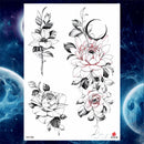 Girls Bracelet Chains Rose Tattoo Stickers Butterfly Body Arm Totem Tattoos Temporary Women Wrist Sexy Black Fake Tatoos
