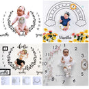 Baby Milestone Background Photo Blanket Infant Photography Backdrop Cloth Kids Photographic Calendar Photo Props Accessories