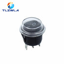 1PCS ON/OFF Round Rocker Switch LED illuminated Car Dashboard Dash Boat Van 12V 24V / 6A 250V / 10A 125V 2/3/4PIN Switch 20MM