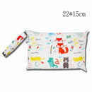 Baby Diaper Bag Cartoon Print Waterproof Wet Dry Nappy Zipper Handbag Stroller Carry Pack Travel Outdoor Wet Diaper Storage Bags