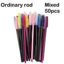 Disposable Eyelash Brush 25/50 Pcs Crystal Eye Brush Diamond Handle Mini Mascara Wands Brush Eyelash Extension Makeup Brush Set