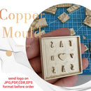 Customized LOGO Leather stamp Copper Brass Wood Paper Skin Bread Cake Die Heating Emboss Mold Letter Metal Stamp Brand iron skin