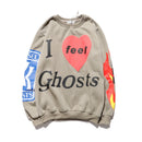 Graffiti Letter Foam Plus Velvet Sweatshirts Men and Women Harajuku Oversized Fleece Hoodie Hip Hop Stranger Things Hooded Hoody