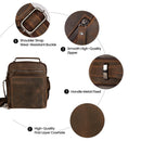 JOYIR New Genuine Leather Men Vintage Handbags Small Flap Men&