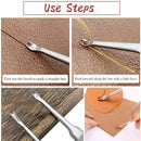 Leather Hole Punches 1+2+4+6 Prong DIY Diamond Lacing Stitching Chisel Set U/V Shaped Groover Leather Edge Beveler Skiving Tools