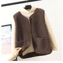 Vests 2021 Spring Autumn Vest Women Waistcoat Winter Thermal Warm Thick Fleece Vests Women Sleeveless Jacket Ladies Waistcoat