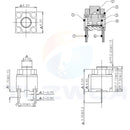 10PCS Kailh Mute Button 6*6*7.3 Silent Switch Wireless Mouse Wired Mouse Button Micro Switch 6X6X7.3MM