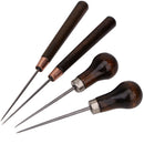 2pc Durable Professional Leather Wood Handle Awl Tools For Leather Craft Stitching Sewing Accessories Sewing Stitching Awl
