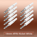10pcs White And Black 3.5mm Stereo Headset Plug 3/4 Poles 3.5 Audio Plug Jack Adapter Connector for Iphone New Outlet 2.5mm