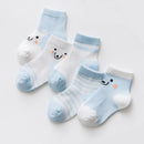 5Pairs/lot 0-3Y Infant Baby Socks Baby Socks for Boys Girls Cotton Mesh Newborn Toddler First Walkers Baby Clothes Accessories