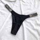 Sexy Rhinestone Thong Low Waist Panties Women Comfort Ice Silk Seamless Lingerie G String Cotton Breathable Intimates Underwear