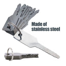 10Pcs/Set Stainless Jiggler And High Quality Keys Dual Sided Car Unlock Lock Open Repair Accessories Auto Replacement Tool Kit