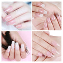 5PCS Poly Extention Gel Set Nail Art French Nail Art Clear Camouflage Color Nail Tip Form Crystal Nail Gel Slice Brush Nail Gel