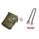 Genuine Leathe Men Wallet RFID Luxury Desig Bifold Short Wallets Male Hasp Vintage Purse Coin Pouch Multi-functional Card Pocket