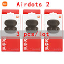 3/6 pieces/lot Xiaomi Redmi Airdots 2 TWS Wireless Earphone AI Control Gaming Headset With Mic Original Xiaomi Airdot S Earbuds