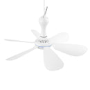Hanging Fan 4 Speed Adjustable 6 Leaves Ceiling Fan for Outdoor Activities USB Powered Fan Picnic Camping Bbq Supplies