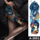 sexy fake tattoo for woman waterproof temporary tattoos large leg thigh body tattoo stickers peony lotus flowers fish dragon